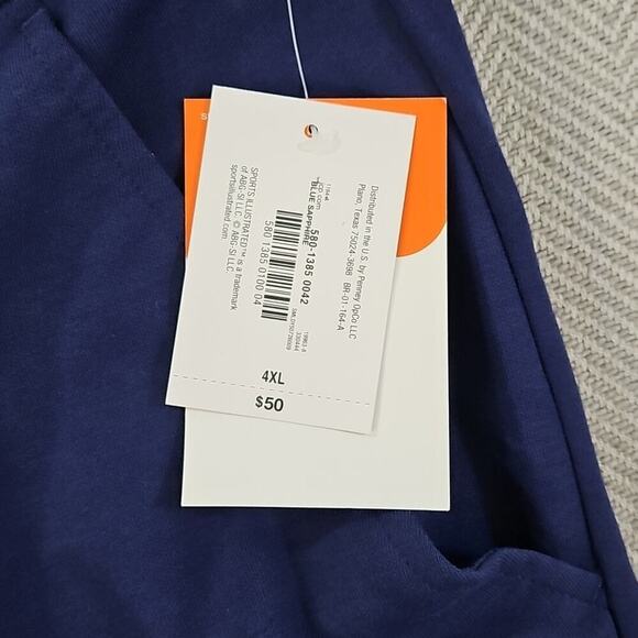 Sports Illustrated Men's Stretch Comfort Waist Shorts 4XL Blue NWT 6" Inseam - Picture 3 of 14